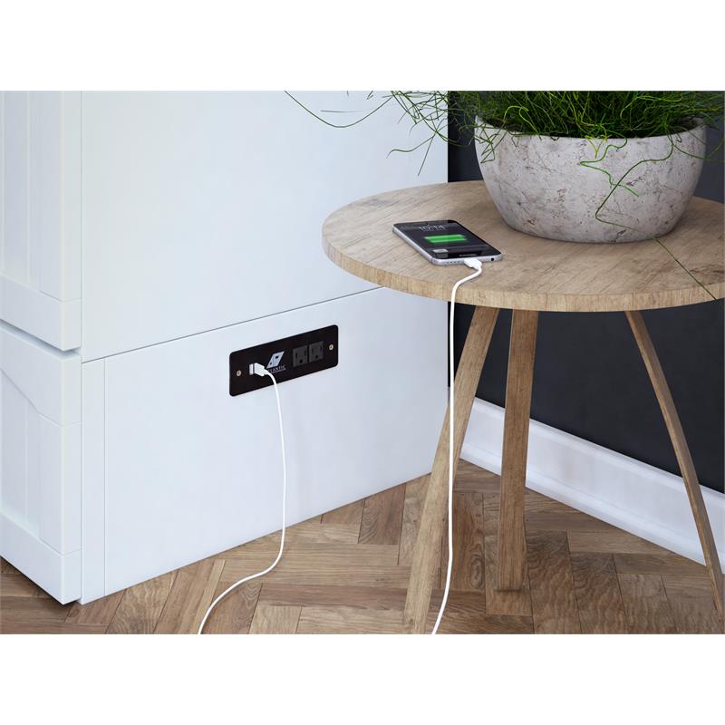 Catania Modern Wood Twin XL Murphy Bed Chest with Mattress in White