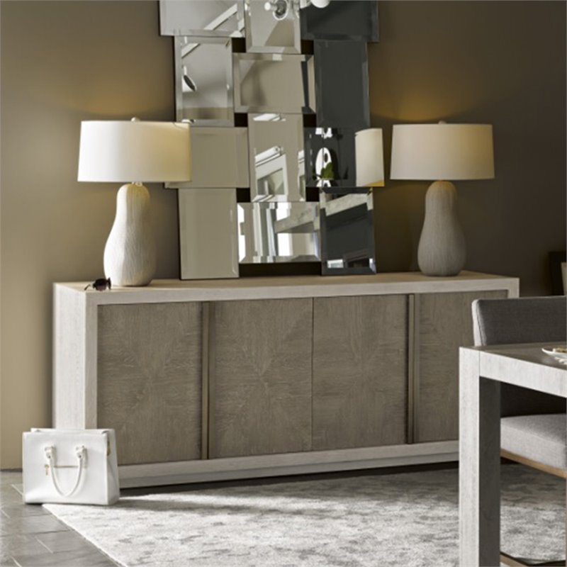 Universal Oak Quartz Flint Buffet Rectangular 32