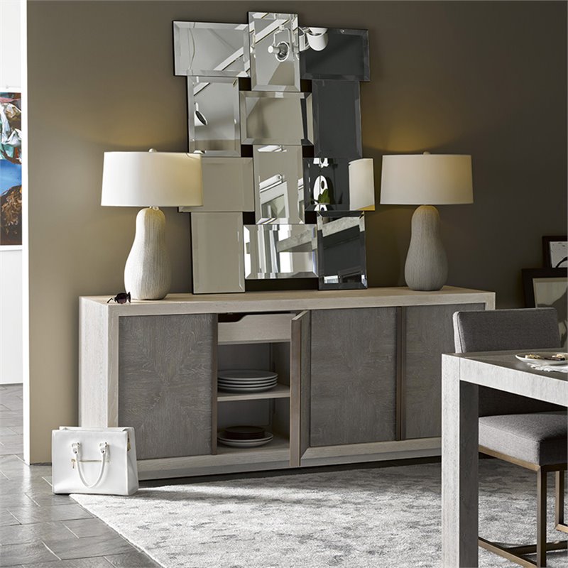 Universal Oak Quartz Flint Buffet Rectangular 32