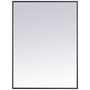 Catania 36&quot x 27&quot Contemporary Metal Frame Mirror in Black Finish
