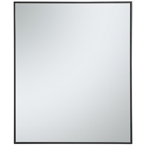 Catania 36&quot x 30&quot Contemporary Metal Frame Mirror in Black Finish
