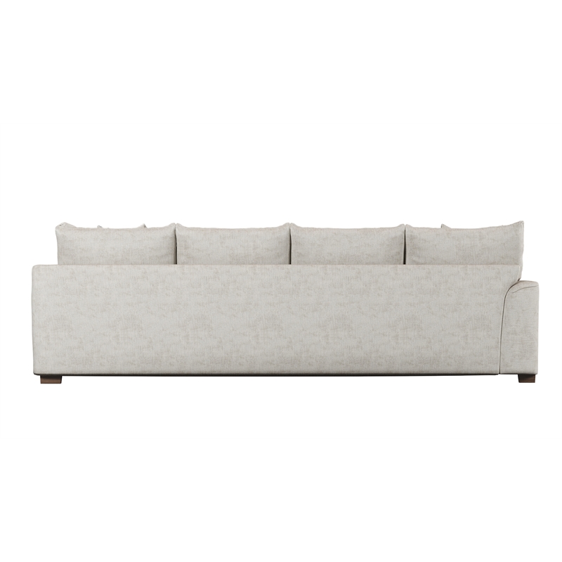 Catania 2-Piece Sectional with Accent Pillows in Cream Finish