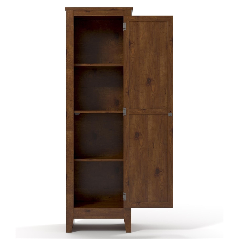 Catania Modern / Contemporary Single Door Kitchen Pantry in Old Fashion Pine