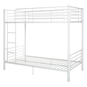 Catania Modern / Contemporary Metal Twin over Twin Bunk Bed in White