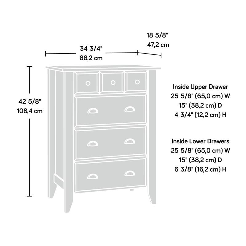 Catania 4-Drawer Transitional Engineered Wood Chest in Oiled Oak