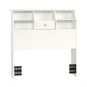 Catania Modern / Contemporary Twin Bookcase Headboard in White Finish