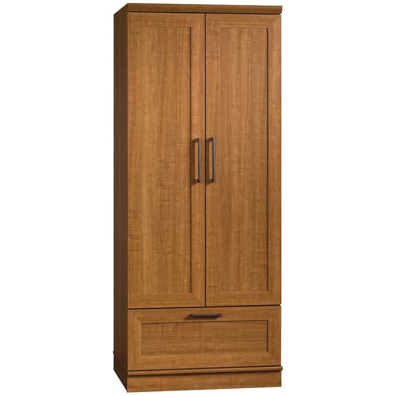 Catania 2-Drawer Wood Wardrobe Armoire with Drawer in Sienna Oak