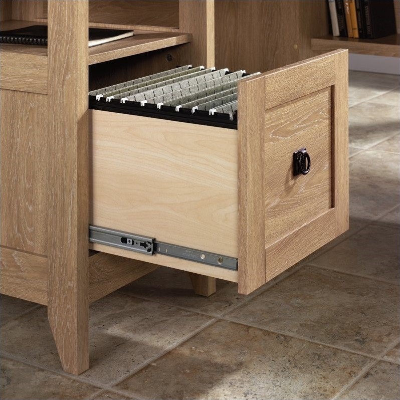 Catania Modern / Contemporary  Manufactured Wood L-Desk in Dover Oak Finish