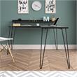 Catania Modern / Contemporary L Desk with Riser in Black Oak