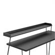 Catania Modern / Contemporary L Desk with Riser in Black Oak