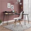 Catania Modern / Contemporary L Desk with Riser in Black Oak