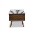 Catania Mid-Century Modern Rectangular Solid Wood Coffee Table in Brown