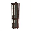 Bowery Hill Mahogany Corner Curio Cabinet Lighted 70