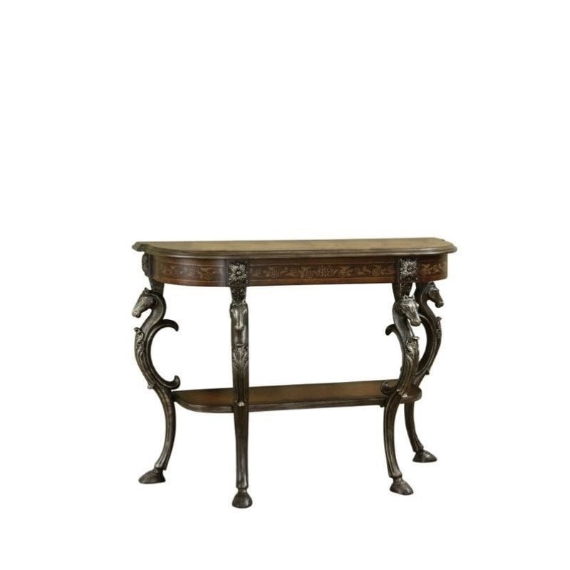 Bowery Hill Wood Brown Console Table Rectangular 42