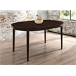 Bowery Hill Asian Hardwood Cappuccino Dining Table Oval Butterfly Leaf 60