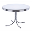 Bowery Hill Metal White Dining Table Round Durable 42
