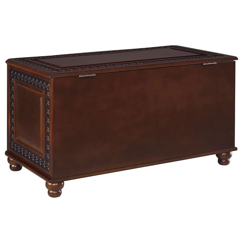 Bowery Hill Wood Deep Tobacco Blanket Chest Rectangular Cedar-Lined 40