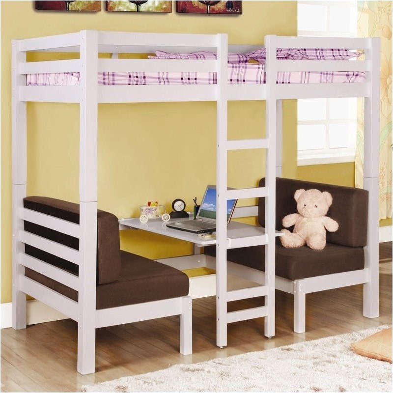 Bunk Beds Bowery Hill Bowery Hill Twin Over Convertible Loft Bunk Bed In White Finish