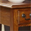 Bowery Hill Solid Ash Wood Medium Oak Brown Chairside End Table Rectangular 24