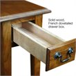 Bowery Hill Solid Ash Wood Medium Oak Brown Chairside End Table Rectangular 24