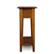 Bowery Hill Solid Ash Wood Medium Oak Brown Chairside End Table Rectangular 24