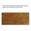 Bowery Hill Solid Ash Wood Medium Oak Brown Chairside End Table Rectangular 24