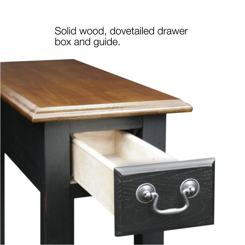 Bowery Hill Chairside End Table in Slate Finish