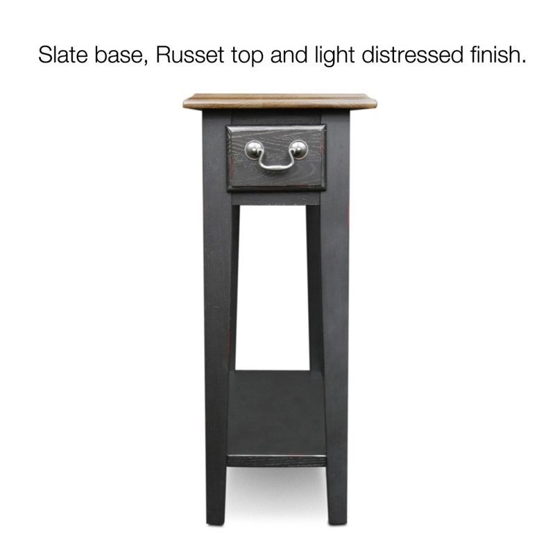 Bowery Hill Chairside End Table in Slate Finish