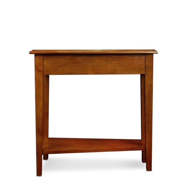 Bowery Hill Recliner Wedge Table in Medium Oak