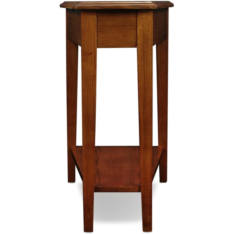 Bowery Hill Recliner Wedge Table in Medium Oak