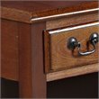 Bowery Hill Chairside Lamp Table with Drawer in Medium Oak Finish
