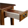 Bowery Hill Chairside Lamp Table with Drawer in Medium Oak Finish