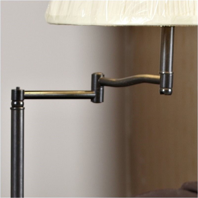 Bowery Hill Chairside Lamp Table with Drawer in Medium Oak Finish