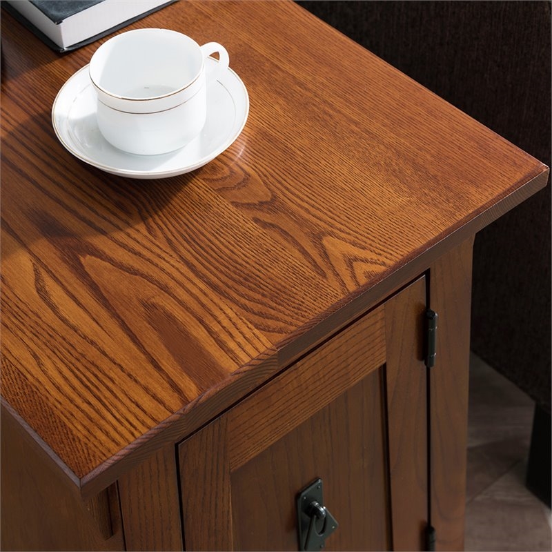 Bowery Hill Wood Brown End Table Rectangular Knockdown 24