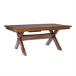 Bowery Hill 9-Piece X-Back Padded Seats Wood Dining Set in Dark Hazelnut Brown