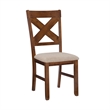 Bowery Hill 9-Piece X-Back Padded Seats Wood Dining Set in Dark Hazelnut Brown