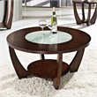 Bowery Hill Hardwood Cherry Cocktail Table Round Durable 40