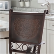 Bowery Hill Faux Leather Bronze Counter Stool Round Swivel 45.25
