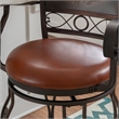 Bowery Hill Faux Leather Bronze Counter Stool Round Swivel 45.25