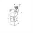Bowery Hill Faux Leather Bronze Bar Stool Round Swivel 30