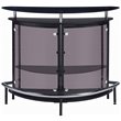 Bowery Hill Metal Black Home Bar Rectangular 50.75