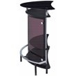 Bowery Hill Metal Black Home Bar Rectangular 50.75