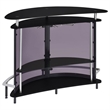 Bowery Hill Metal Black Home Bar Rectangular 50.75