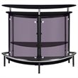 Bowery Hill Metal Black Home Bar Rectangular 50.75