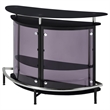 Bowery Hill Metal Black Home Bar Rectangular 50.75