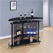 Bowery Hill Metal Black Home Bar Rectangular 50.75