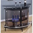 Bowery Hill Metal Black Home Bar Rectangular 50.75