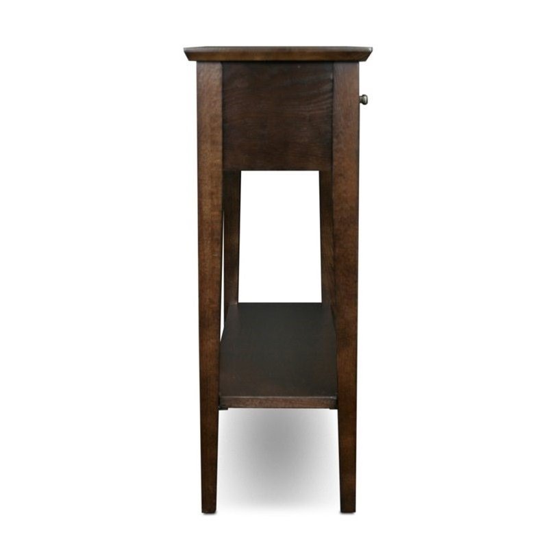 Bowery Hill Hall Console Table in Chocolate Oak