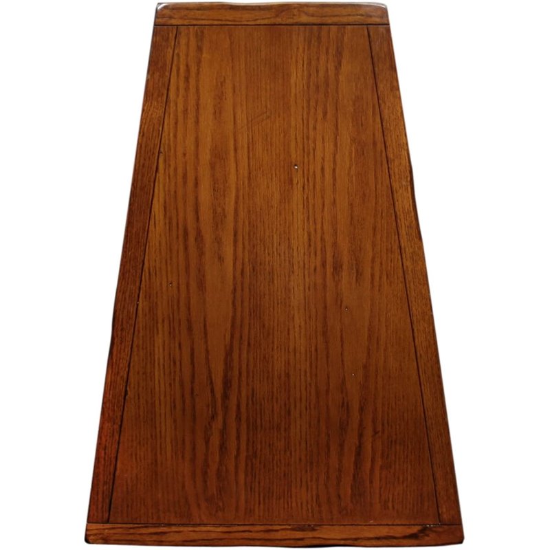 Bowery Hill Recliner Wedge End Table in Rustic Oak