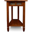 Bowery Hill Recliner Wedge End Table in Rustic Oak